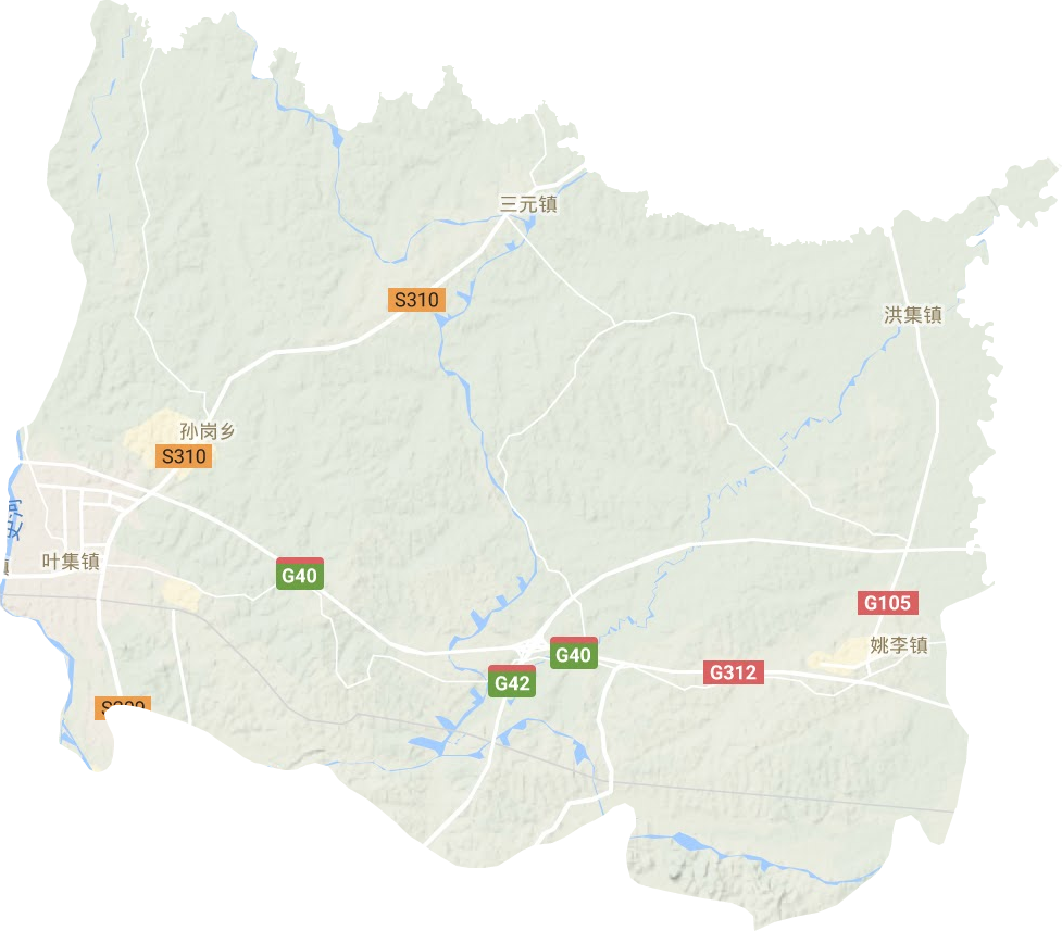 叶集区地形地图