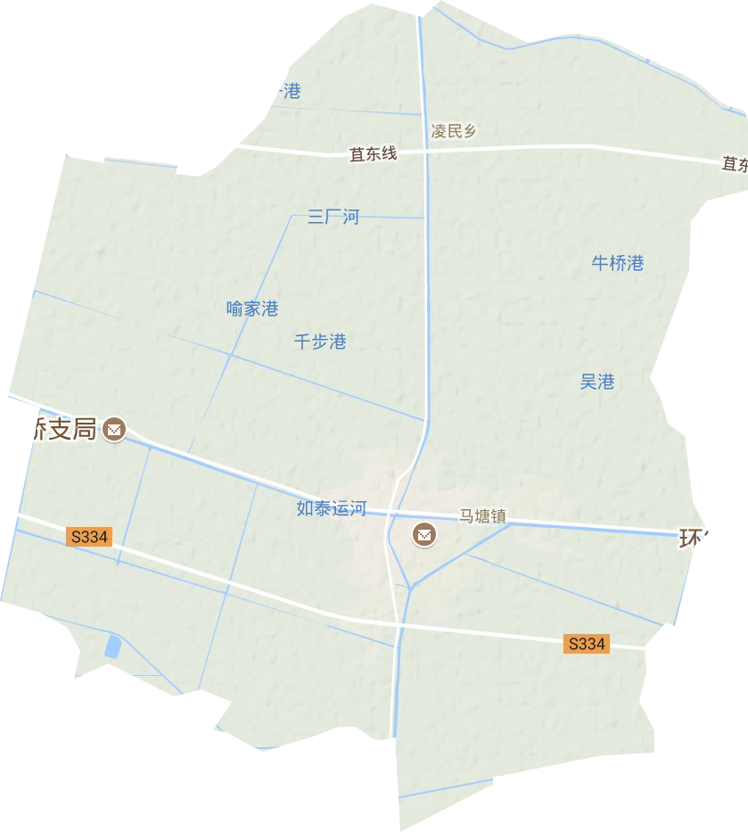 马塘镇地形地图