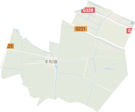 丰利镇地形地图