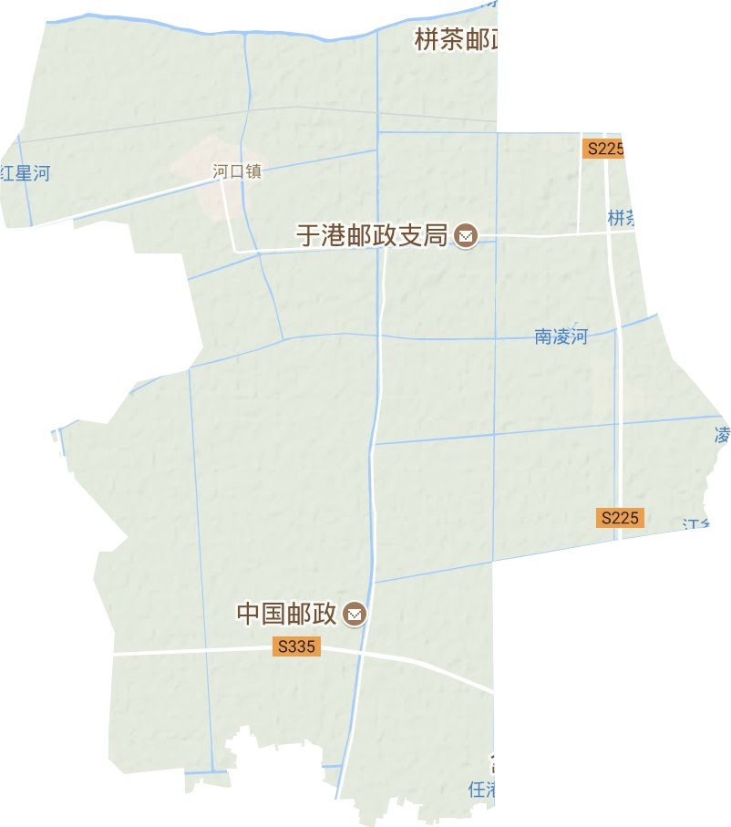 河口镇地形地图