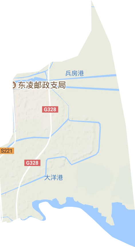 如东东安科技园区地形地图