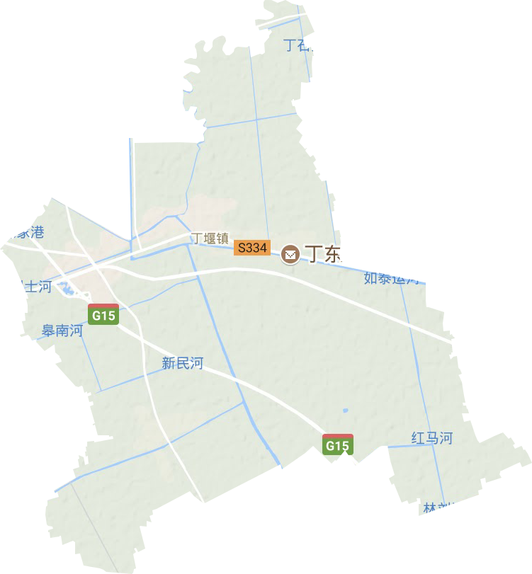 丁堰镇地形地图