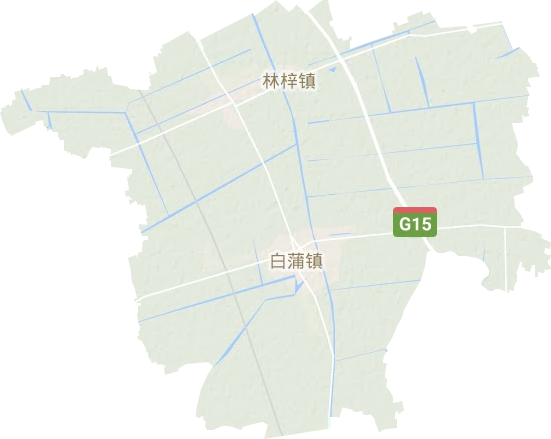白蒲镇地形地图