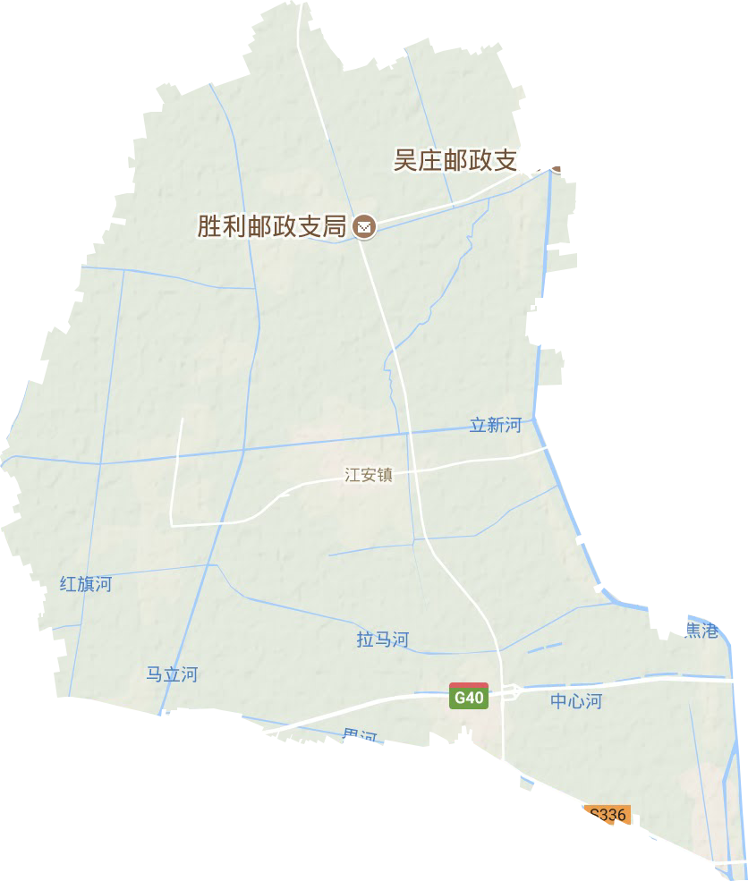 江安镇地形地图
