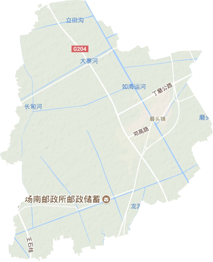 磨头镇地形地图