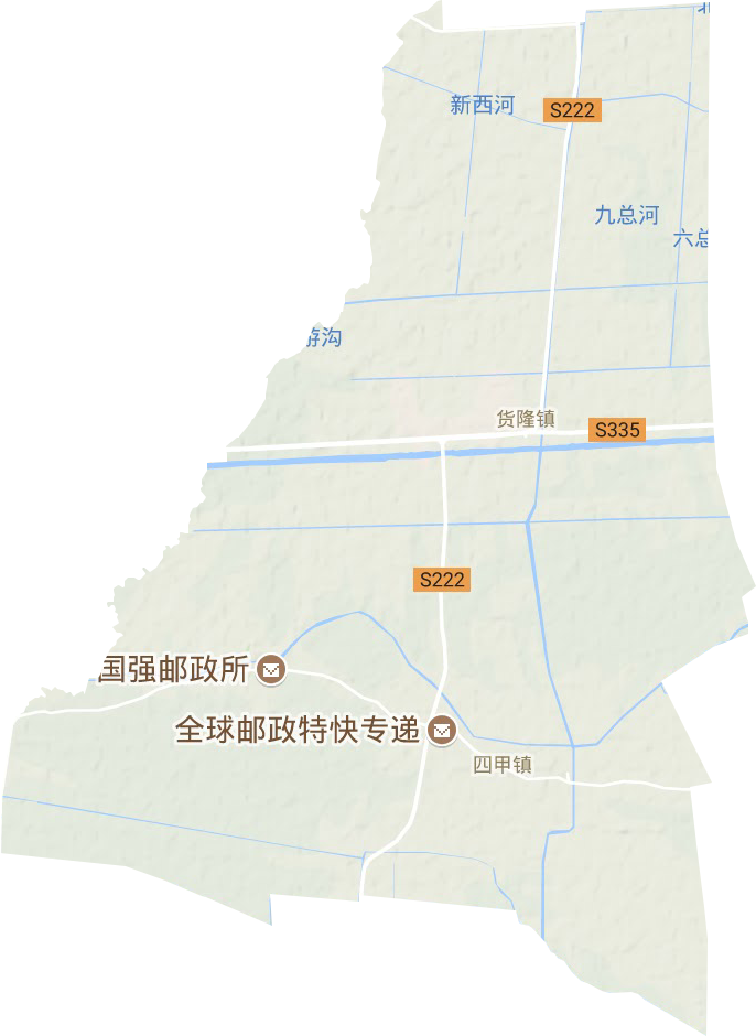 四甲镇地形地图