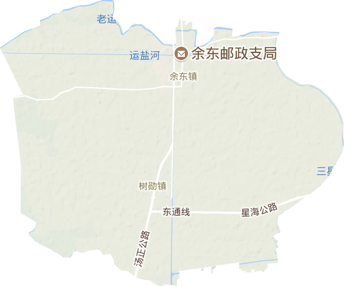 余东镇地形地图