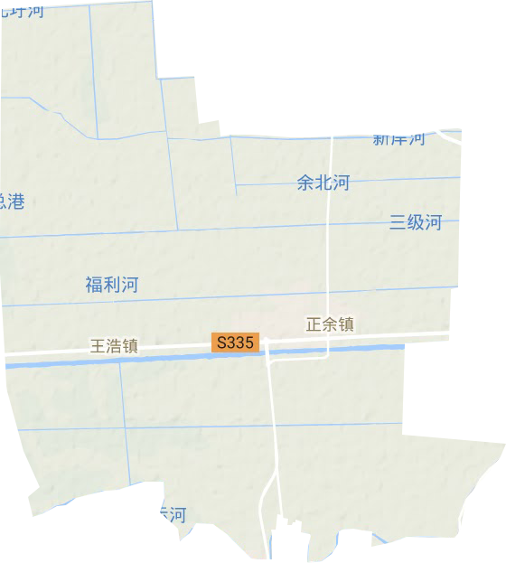 正余镇地形地图