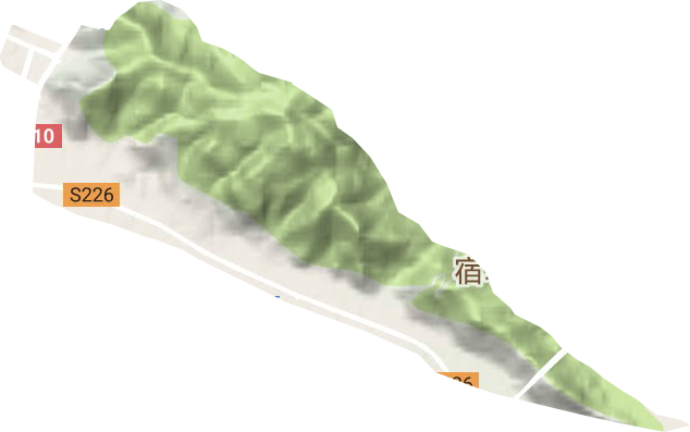 云山街道地形地图