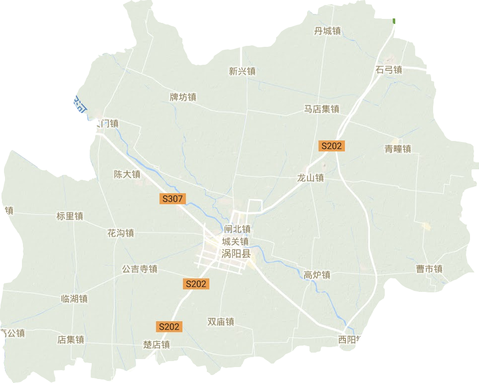 涡阳县地形地图