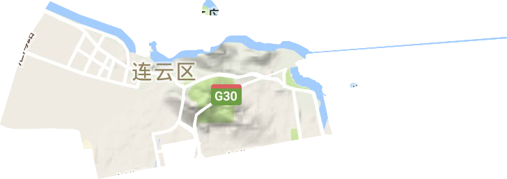 海州湾街道地形地图