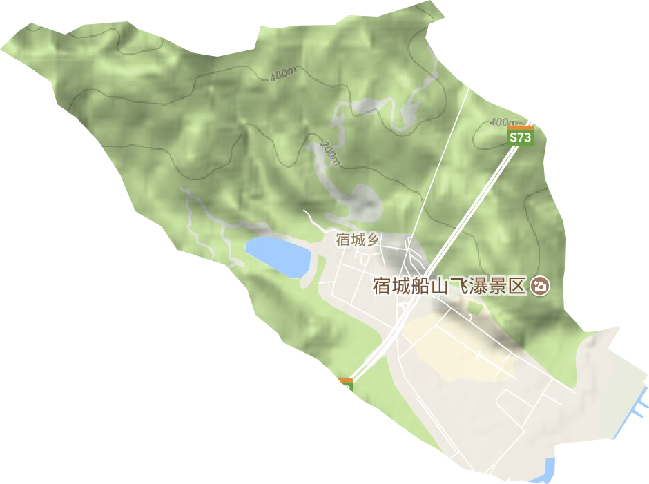 宿城街道地形地图