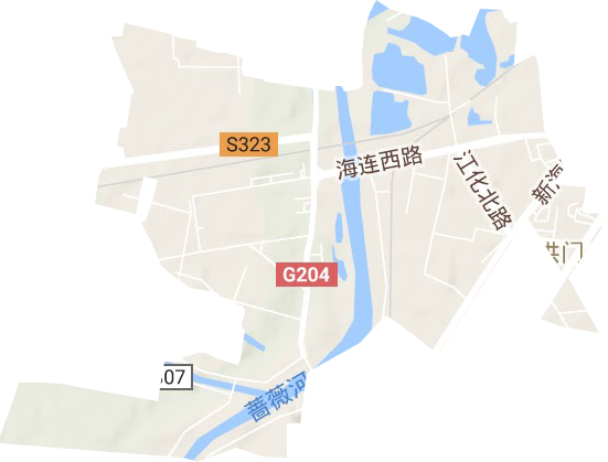 洪门街道地形地图