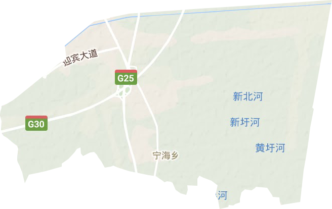 宁海街道地形地图