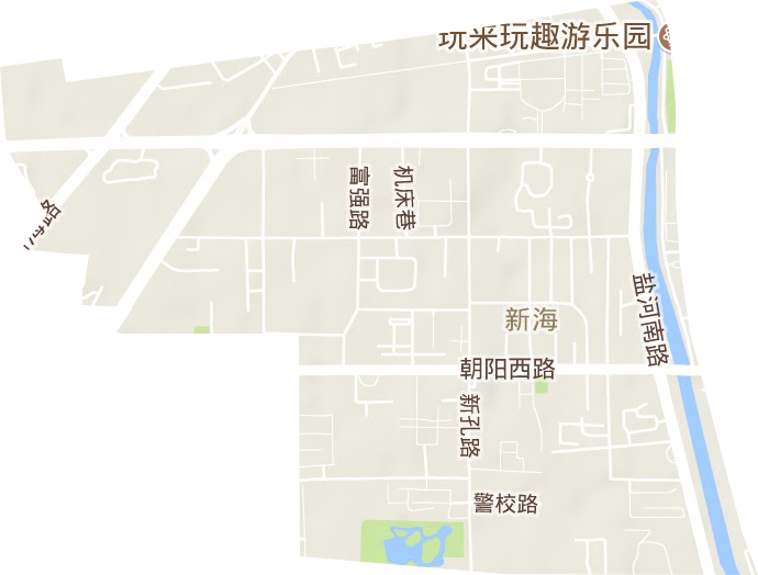 新海街道地形地图