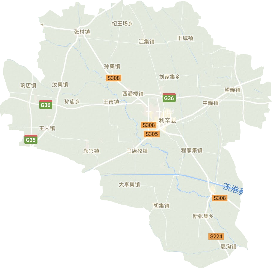 利辛县地形地图