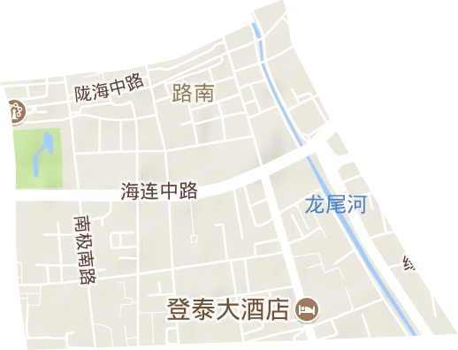 路南街道地形地图