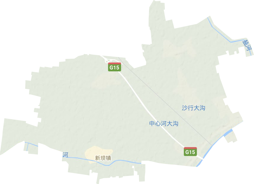 新坝镇地形地图