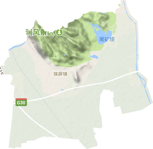 锦屏镇地形地图