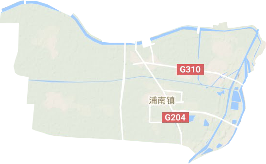 浦南镇地形地图