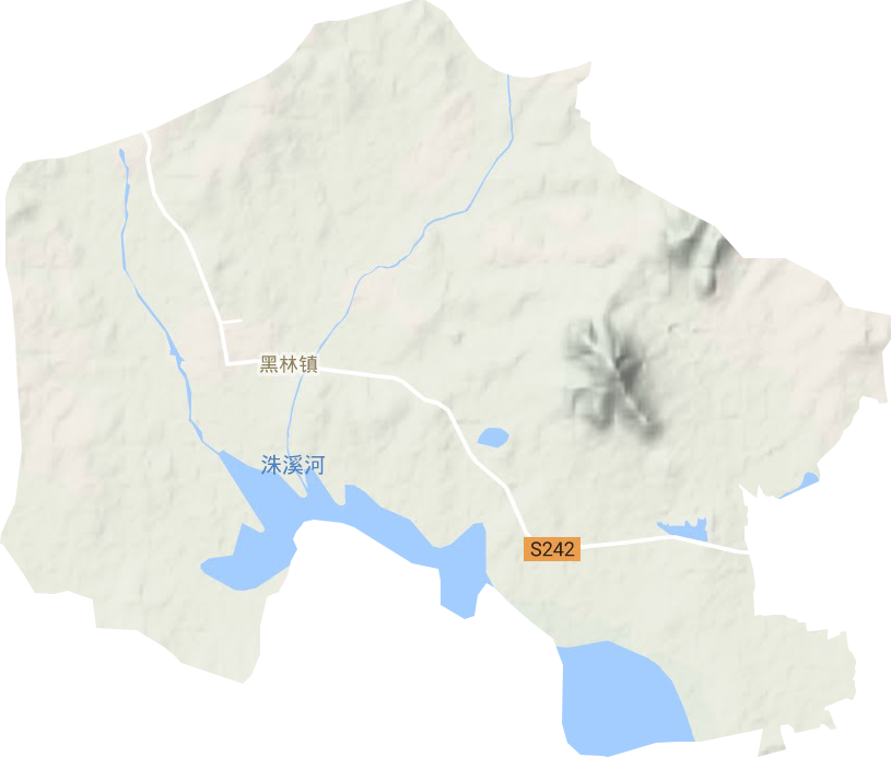 黑林镇地形地图