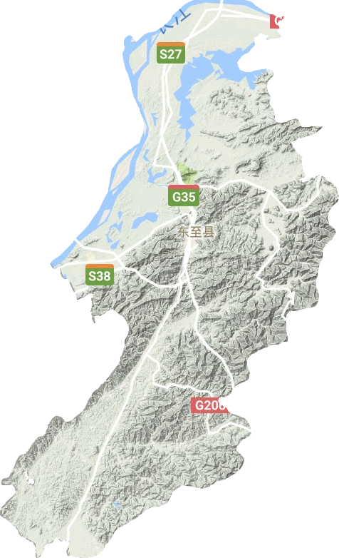 东至县地形地图