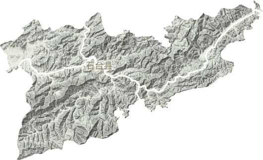 石台县地形地图