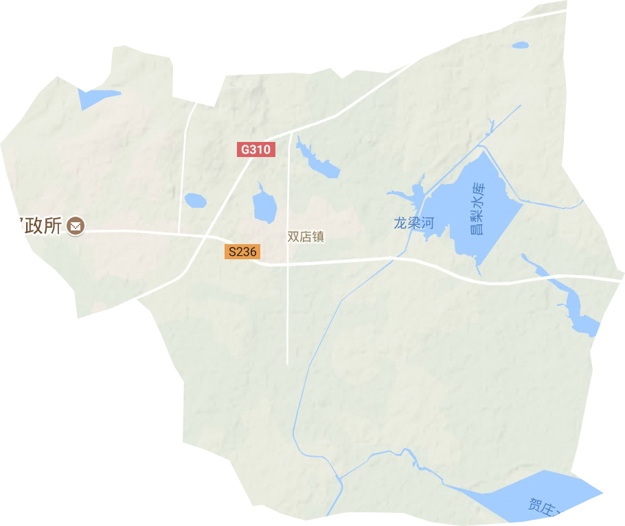 双店镇地形地图