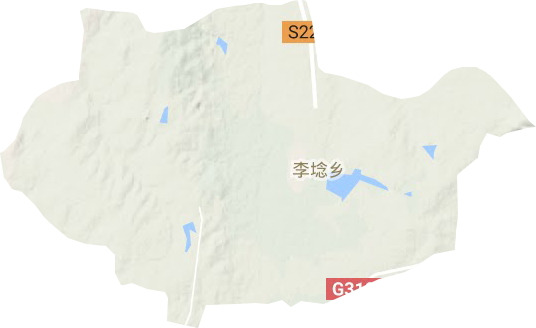 李埝乡地形地图