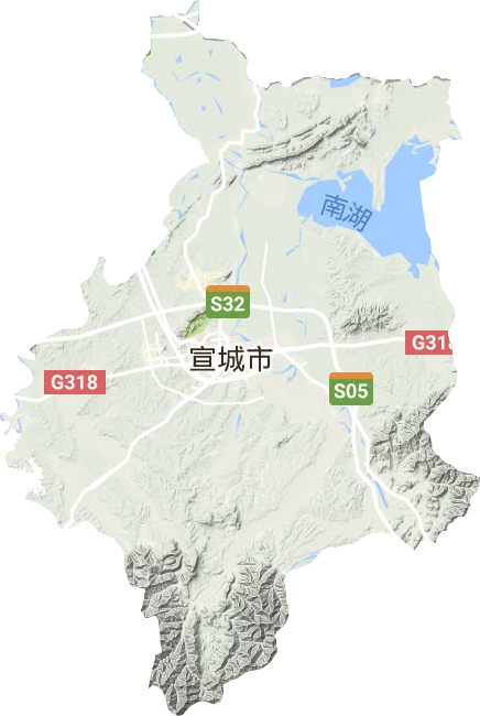 宣州区地形地图