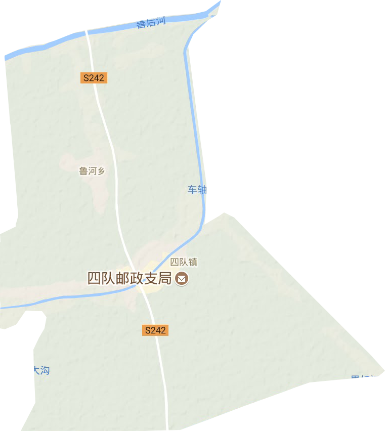 四队镇地形地图