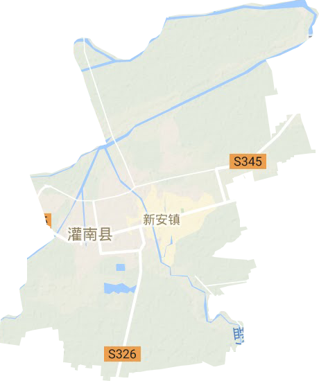 新安镇地形地图