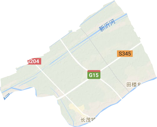 田楼镇地形地图