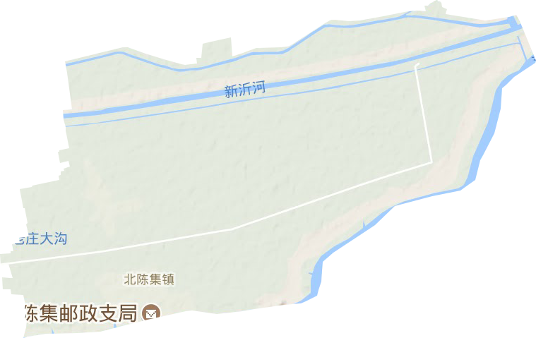 北陈集镇地形地图