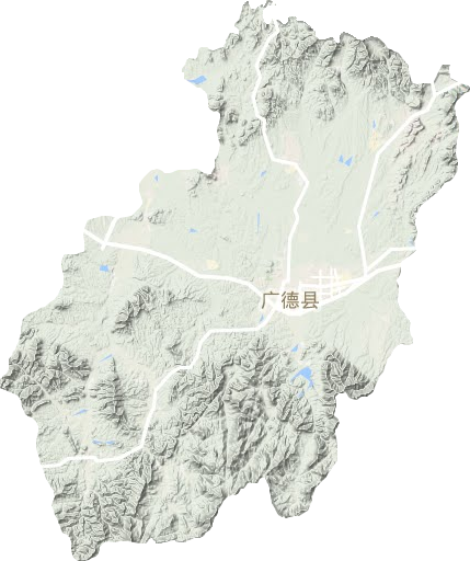 广德市地形地图