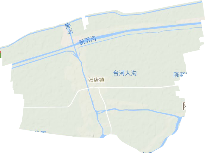 张店镇地形地图