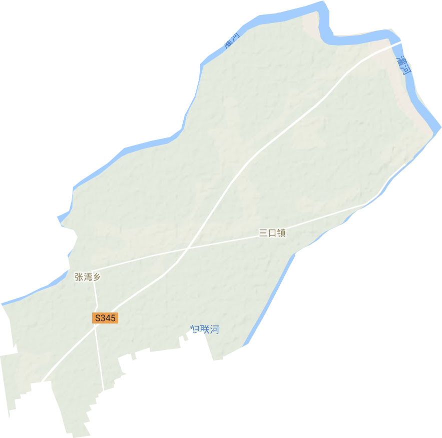 三口镇地形地图