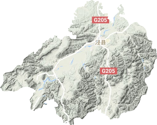 泾县地形地图