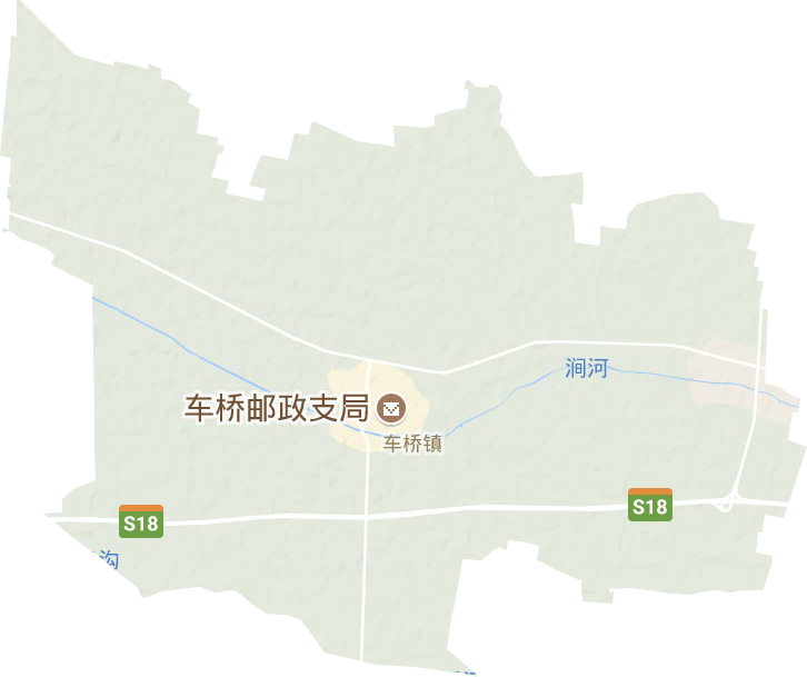 车桥镇地形地图