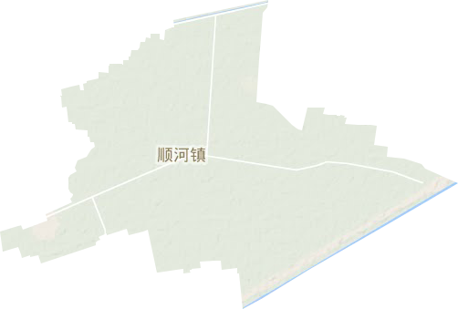 顺河镇地形地图