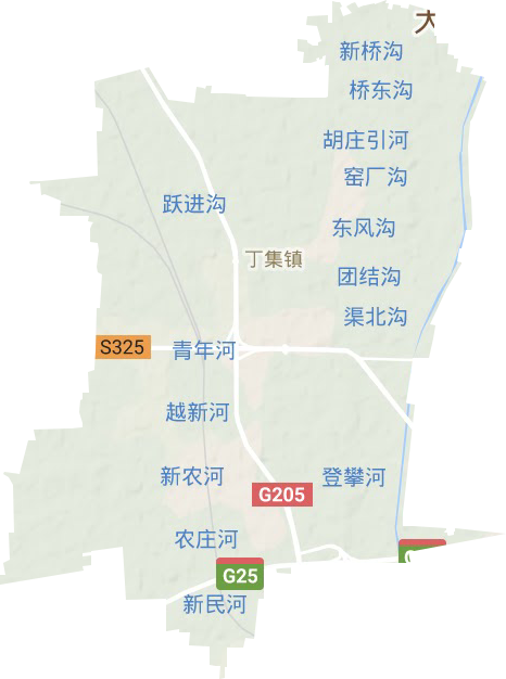 丁集镇地形地图