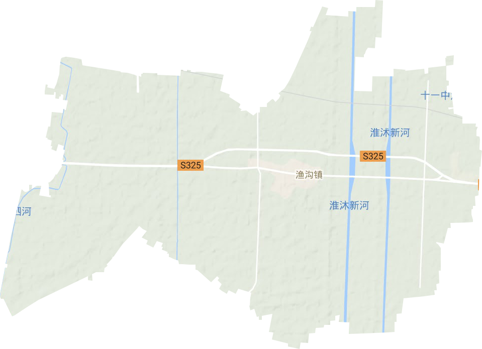 渔沟镇地形地图