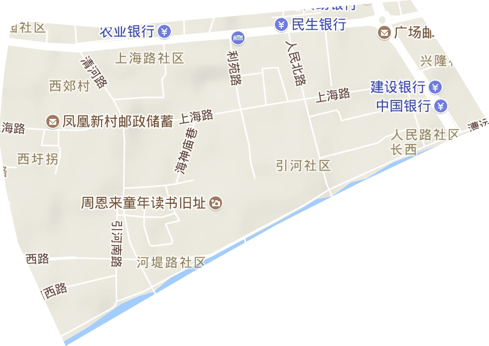长西街道地形地图