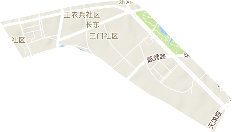 长东街道地形地图