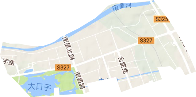 水渡口街道地形地图