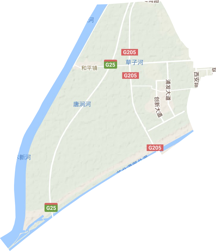 和平镇地形地图