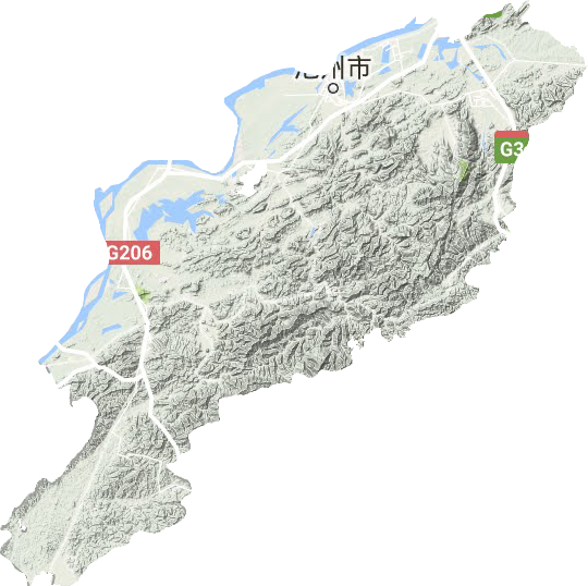 池州市地形地图