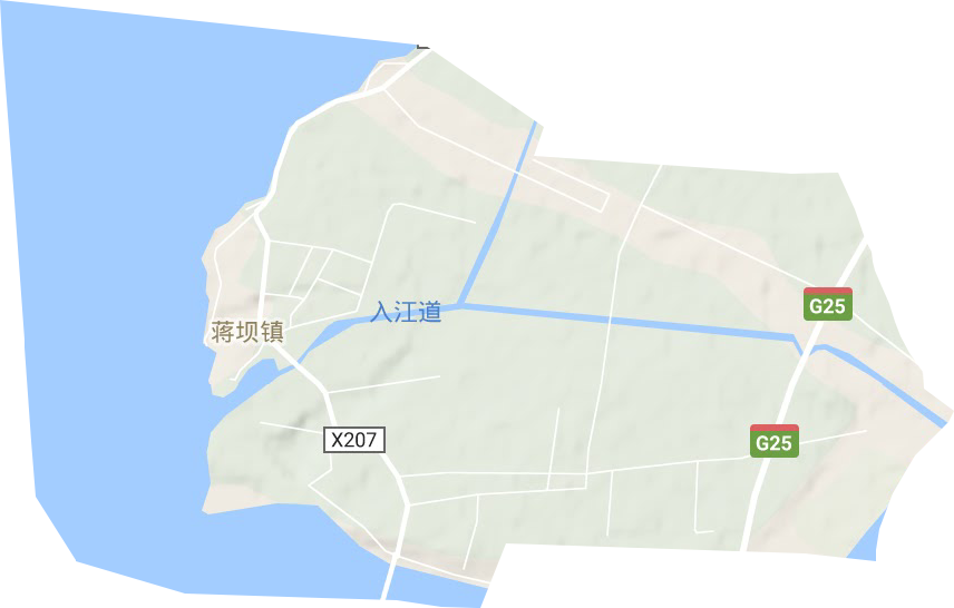 蒋坝镇地形地图