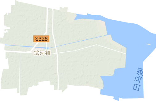 岔河镇地形地图