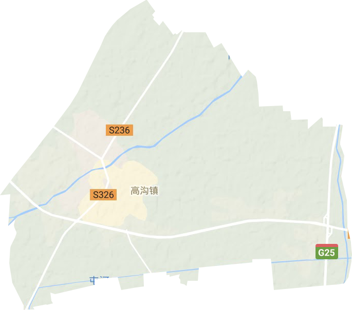 高沟镇地形地图